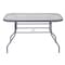 Flash Furniture Tory 27.5-in x 47.25-in Patio Table w/Tempered Glass Top w/Umbrella Hole and Steel Tube Frame, Slvr FV-FRB7-120-7W-SV-GG - alternate 2